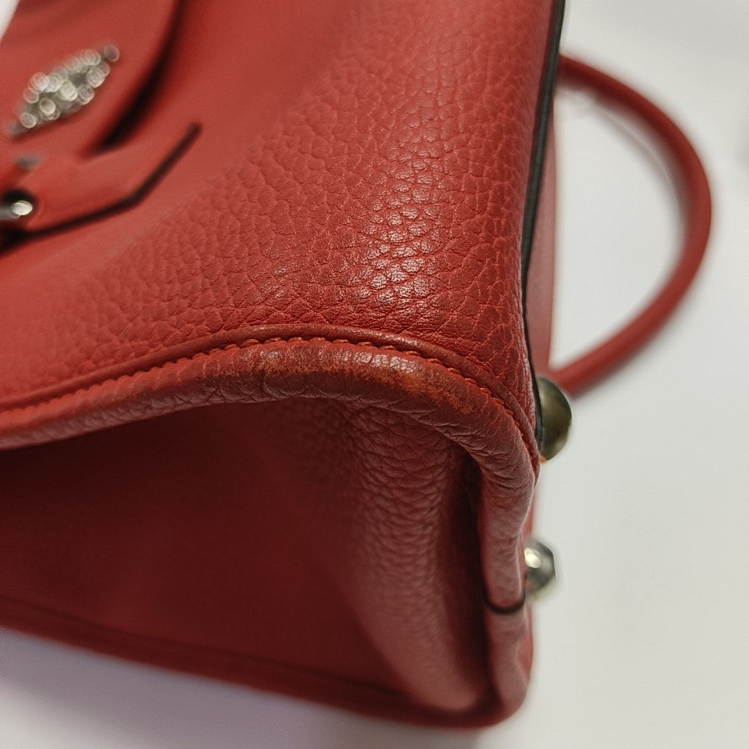 Calfskin Shoulder Bag Red