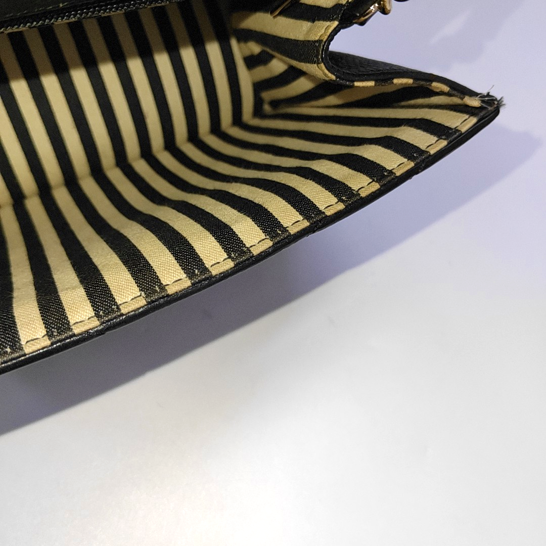 Chevron, Quilted Calfskin Black