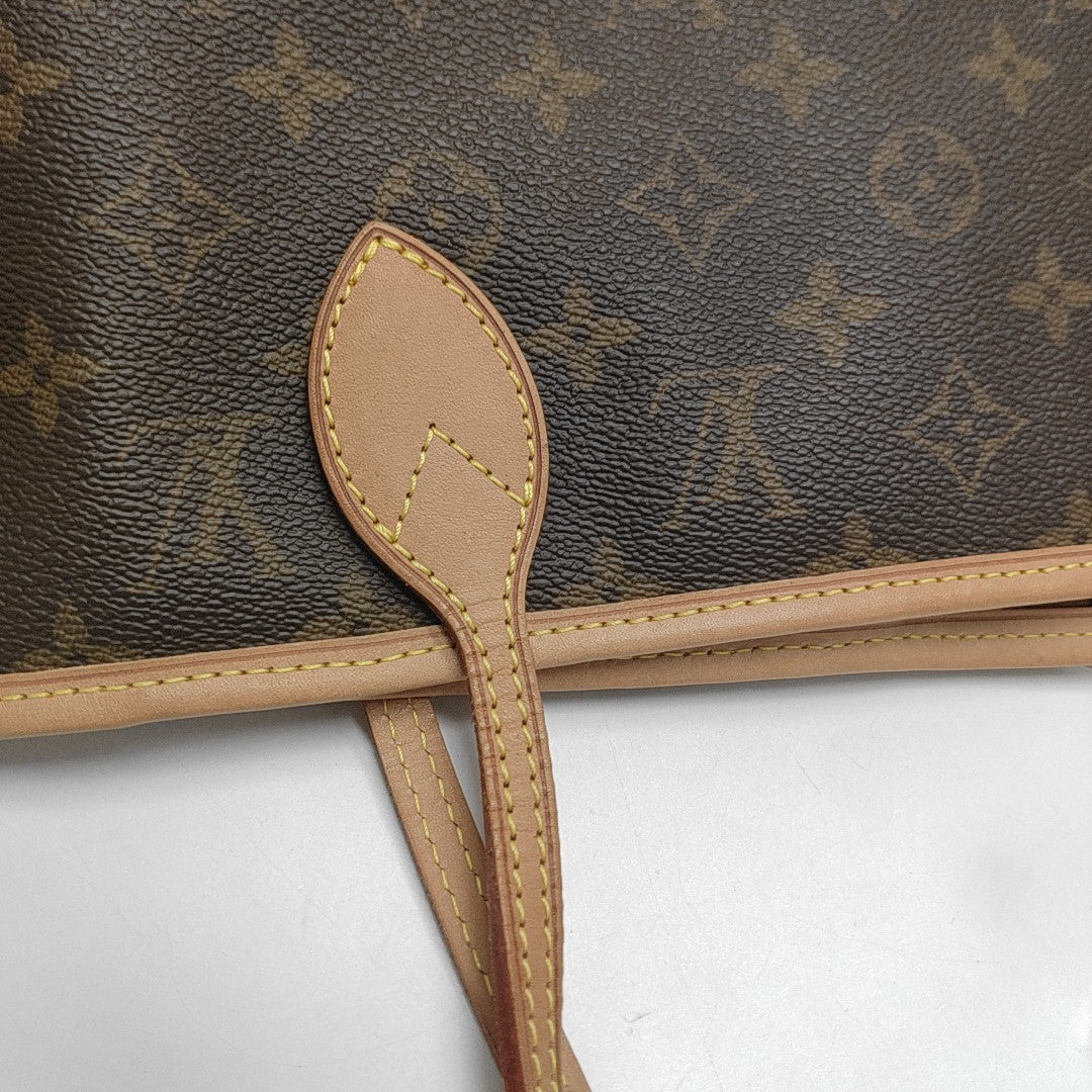 NEVERFULL MM Monogram Coated Canvas Brown