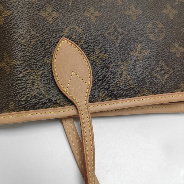 NEVERFULL MM Monogram Coated Canvas Brown