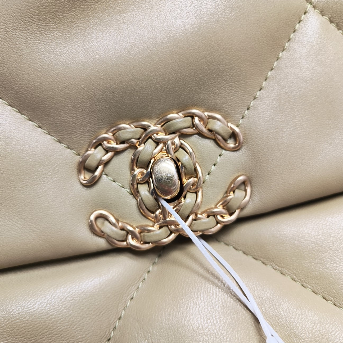 CHANEL 19 Small Quilted Lambskin Green