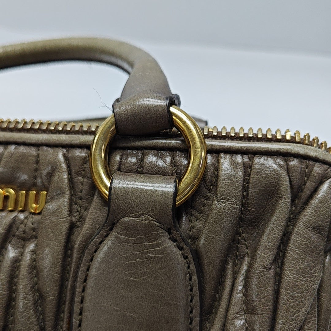 Madras Quilted Lambskin Green