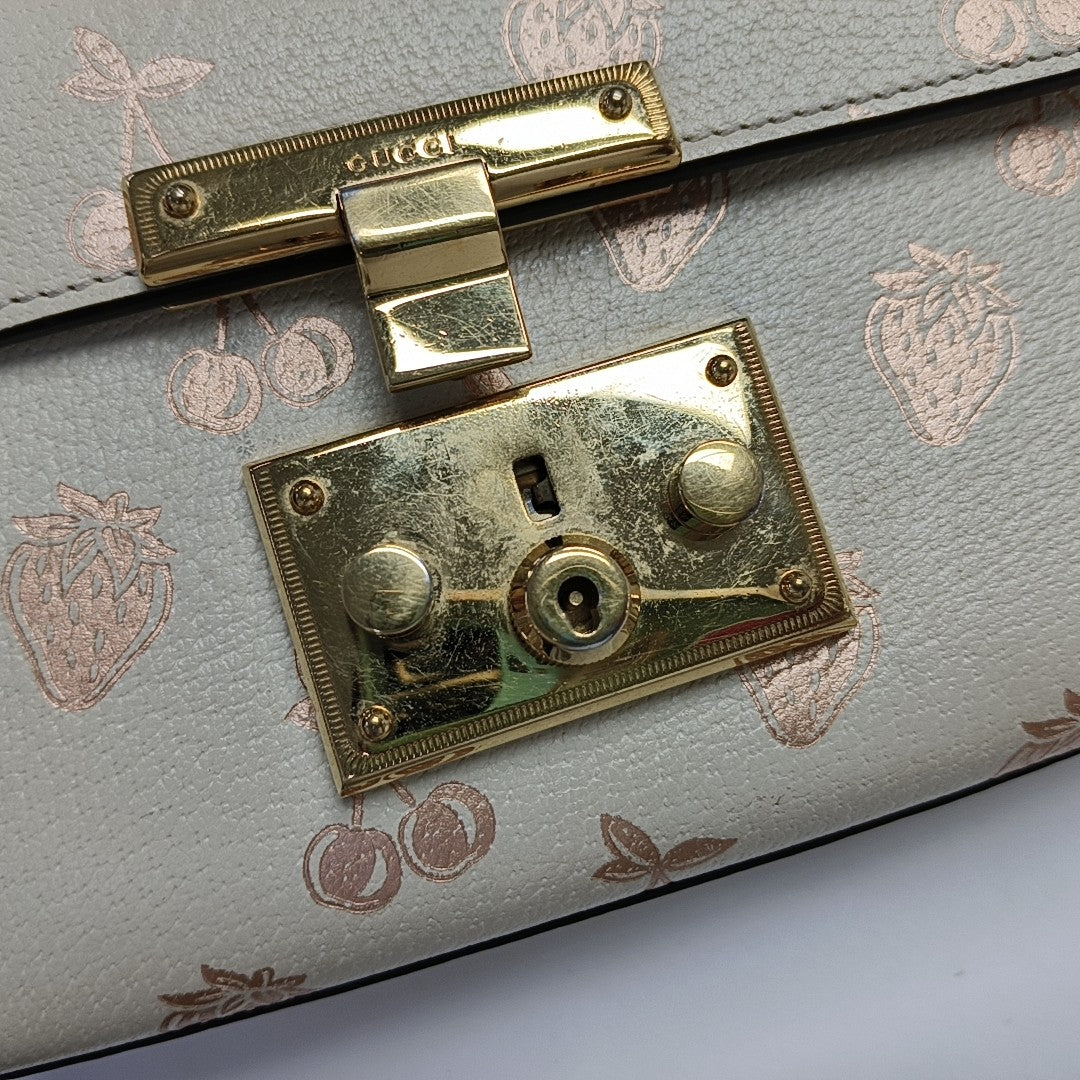 Padlock Small Calfskin White