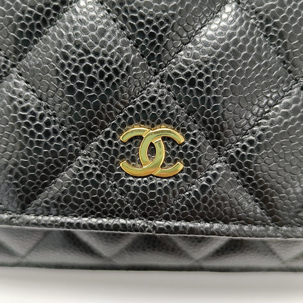 WOC Quilted Grained Calfskin Black