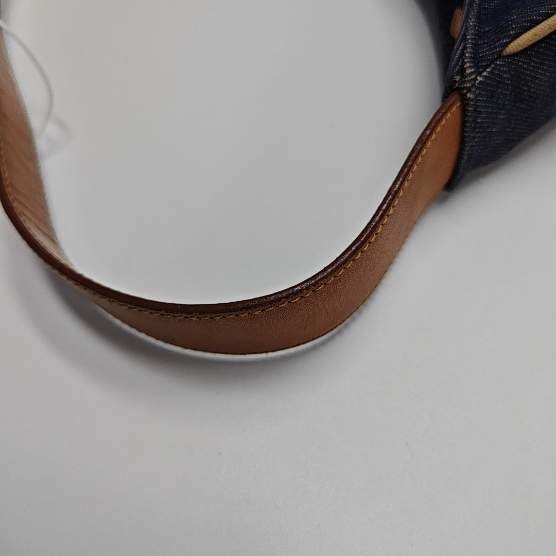 Denim Top Handle Bag Blue