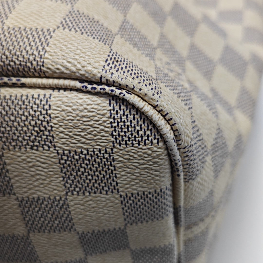 NEVERFULL MM Damier Azur Coated Canvas White