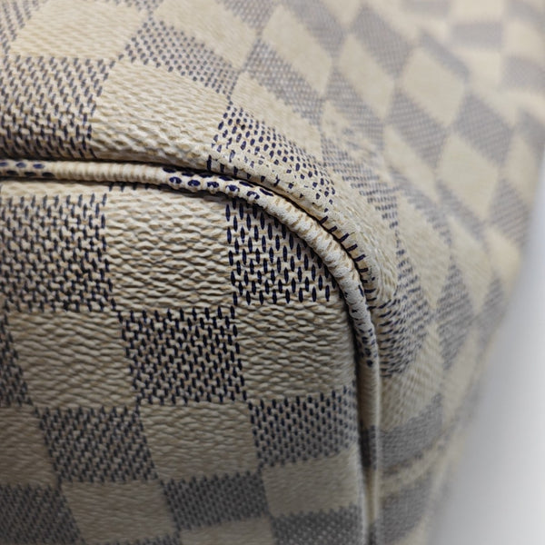 NEVERFULL MM Damier Azur Coated Canvas White
