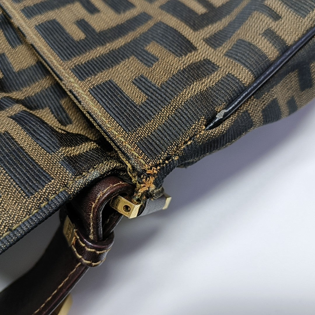Bolso Bandolera de Lona Marrón
