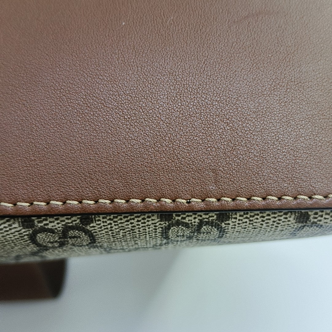 Padlock Medium Monogram Coated Canvas Brown