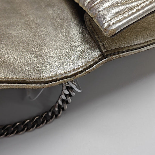 Miu Lady Quilted Lambskin Gold