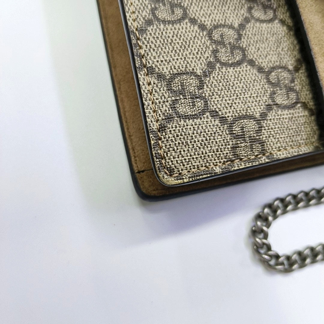 Dionysus Super Mini Monogram Coated Canvas Beige