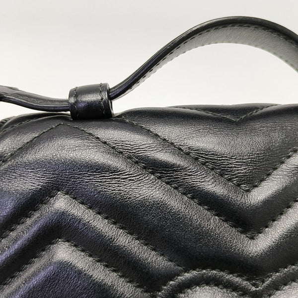 GG Marmont Mini Quilted Calfskin Black