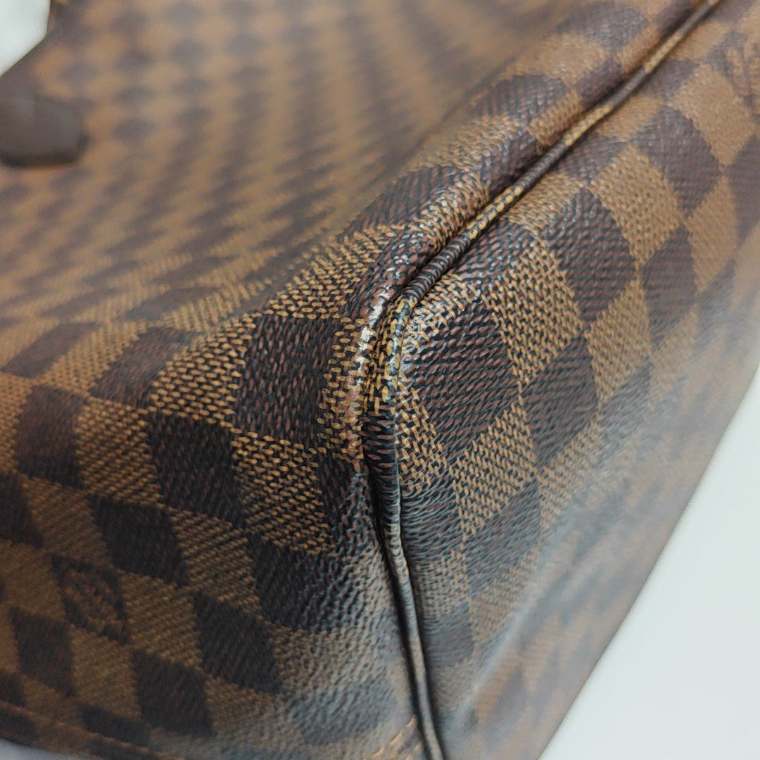 NEVERFULL GM Damier Ebene Coated Canvas Brown