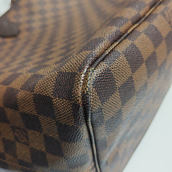 NEVERFULL GM Damier Ebene Coated Canvas Brown
