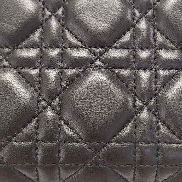 Lady Dior Medium Cannage Lambskin Black