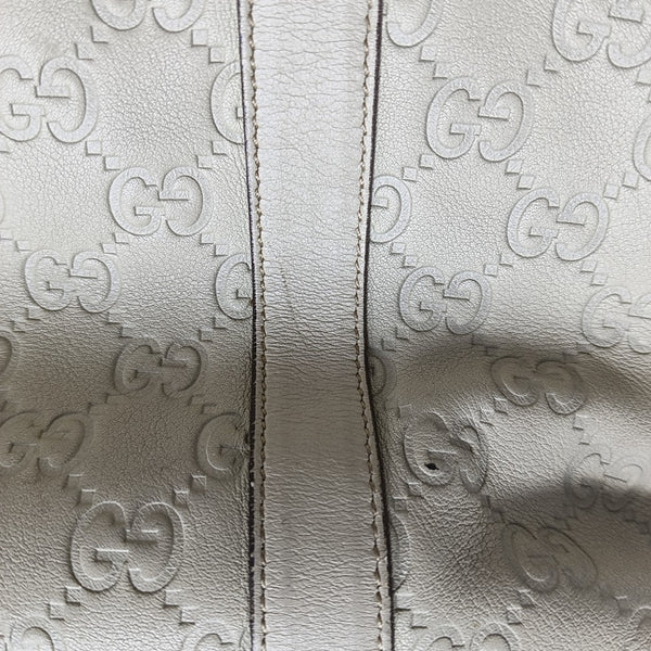 Abbey Monogram Calfskin White