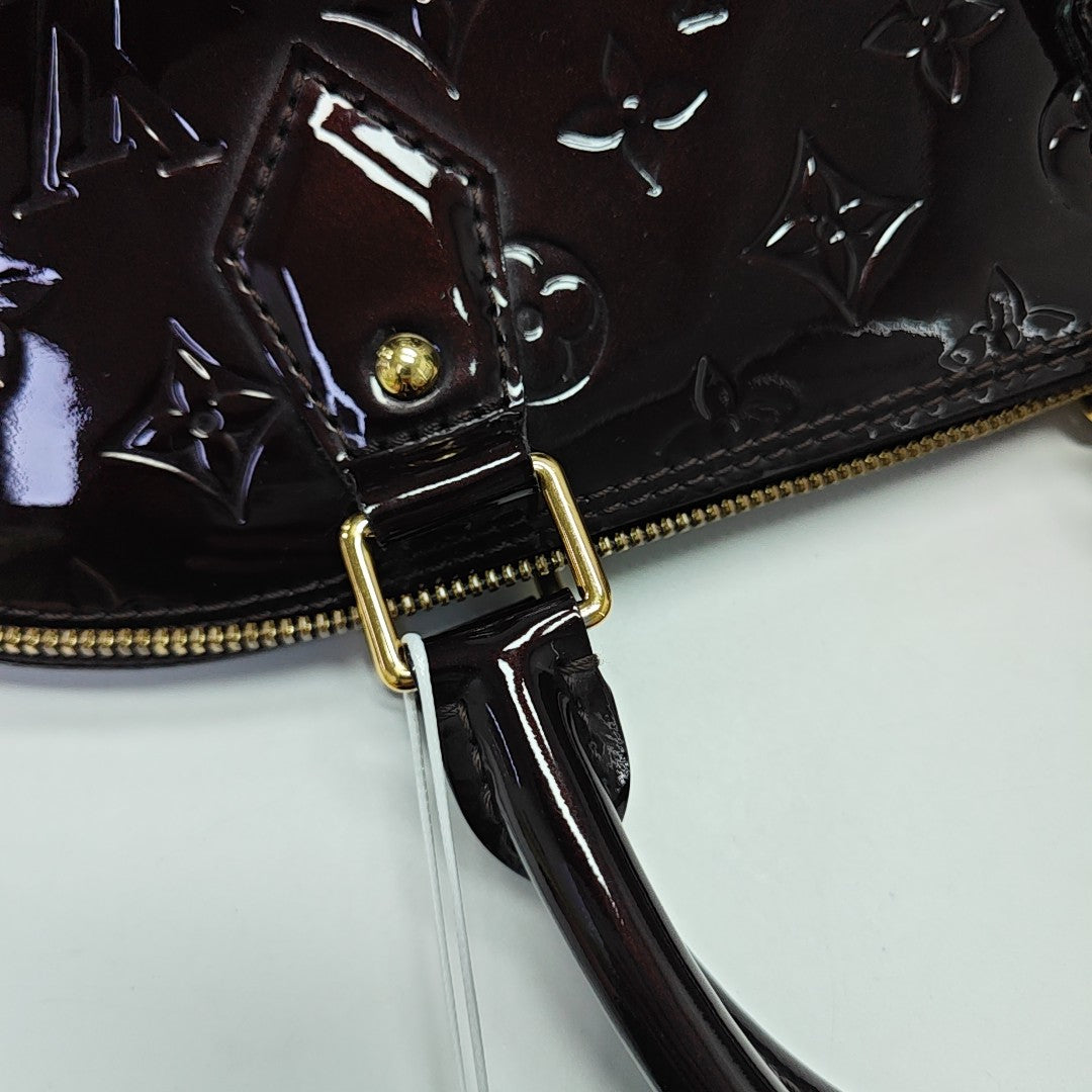 ALMA PM Monogram Patent Leather Brown
