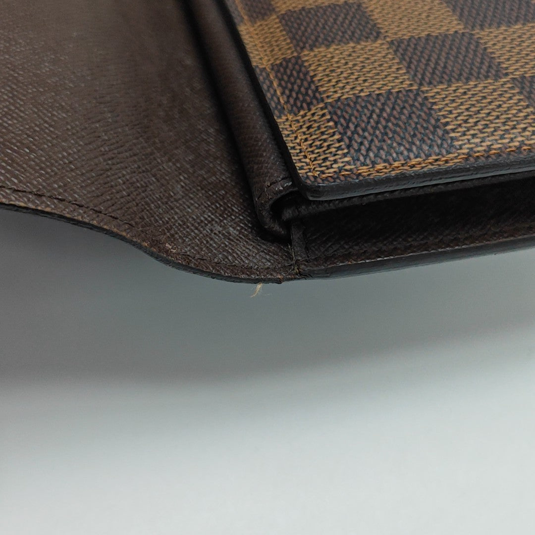 JOSÉPHINE Damier Ebene Coated Canvas Brown Wallet