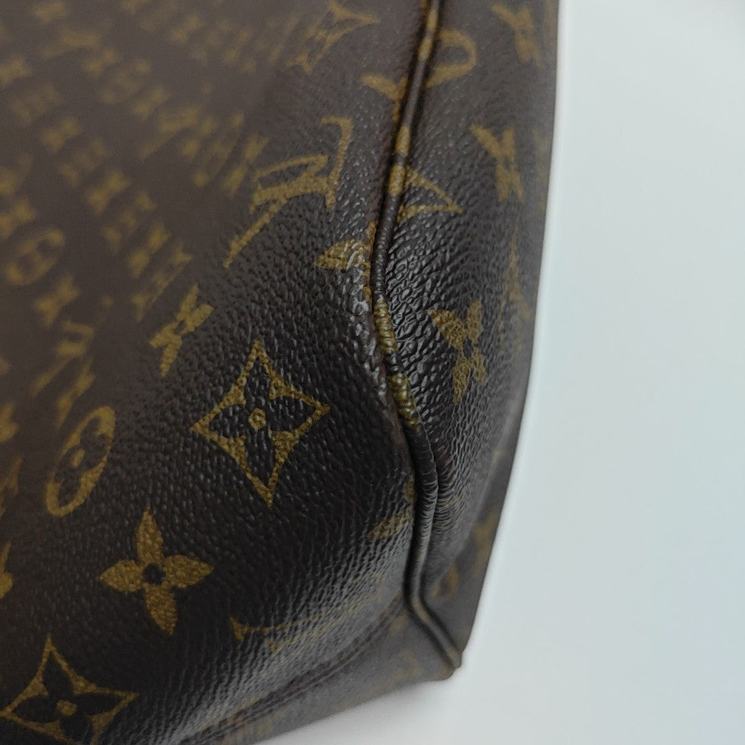 NEVERFULL MM Monogram Coated Canvas Brown