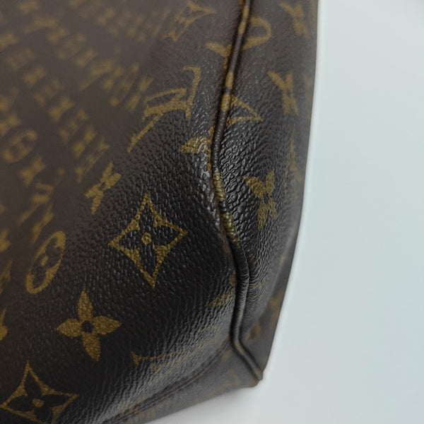 NEVERFULL MM Monogram Coated Canvas Brown