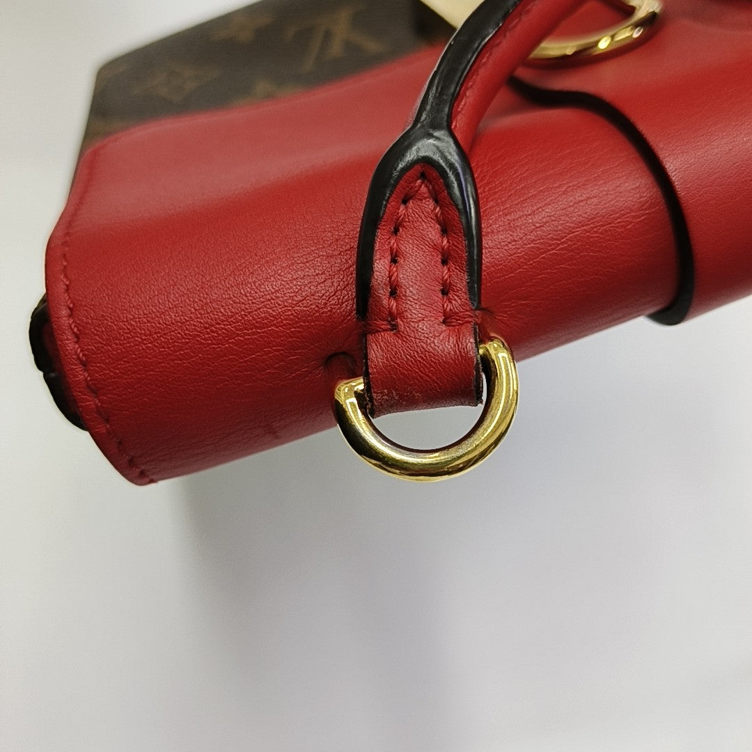 LOCKY BB Monogram Coated Canvas Red