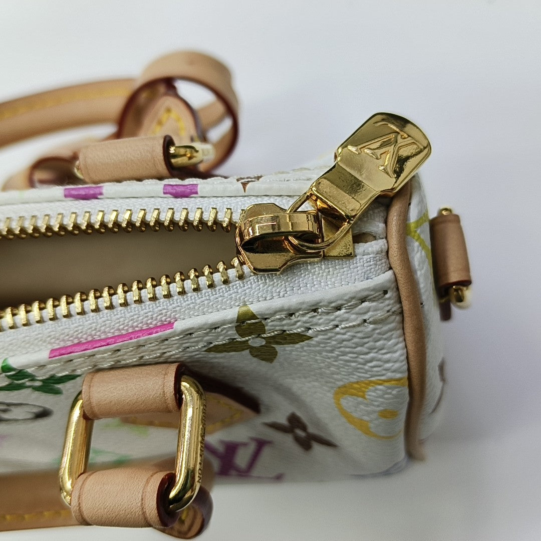 LV × TM SPEEDY Nano Monogram Coated Canvas White