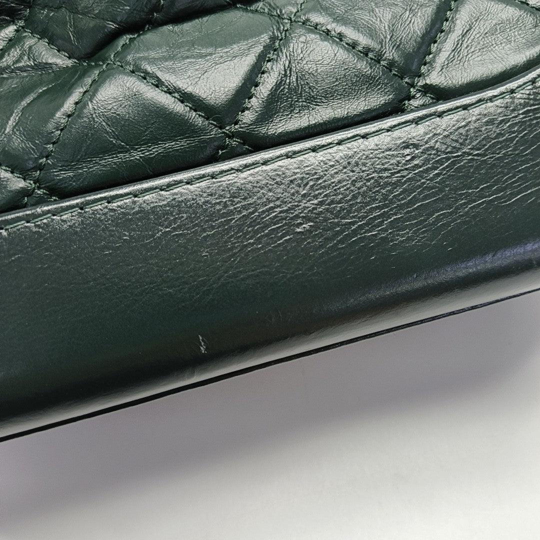GABRIELLE Small Quilted Calfskin Green