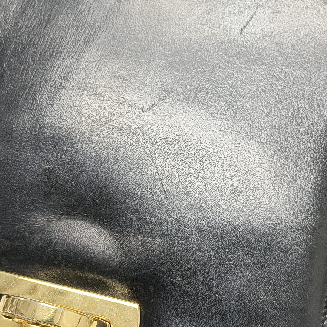 Calfskin Shoulder Bag Black