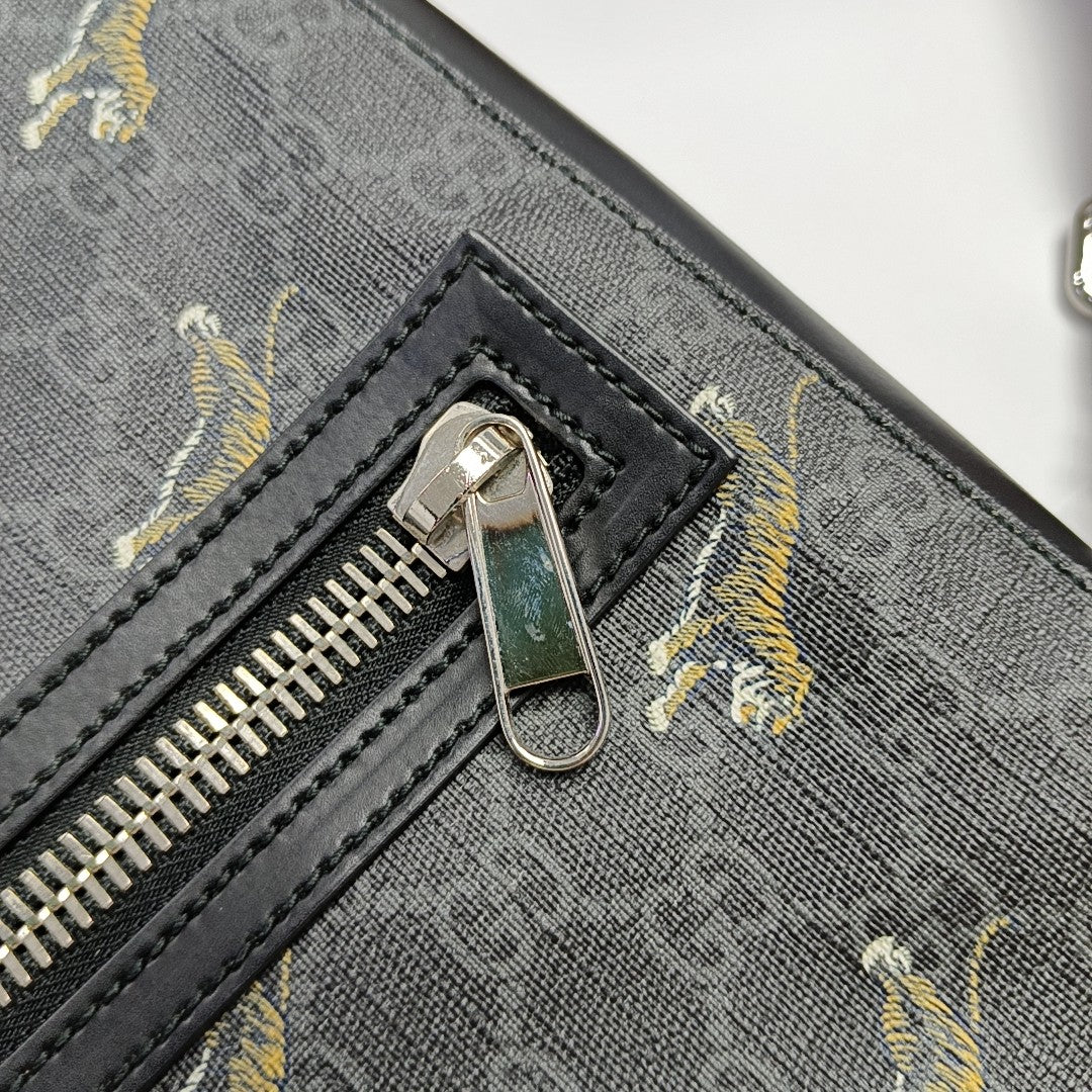 GG Supreme Monogram Coated Canvas Black