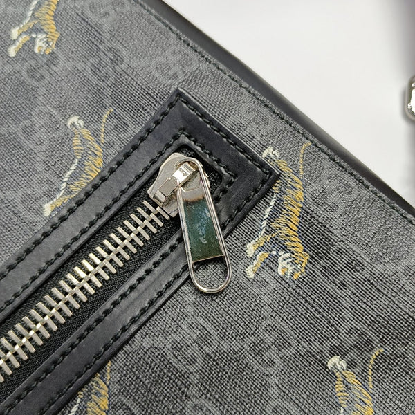 GG Supreme Monogram Coated Canvas Black