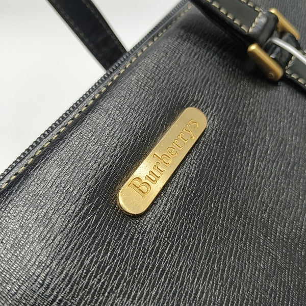 Calfskin Top Handle Bag Black
