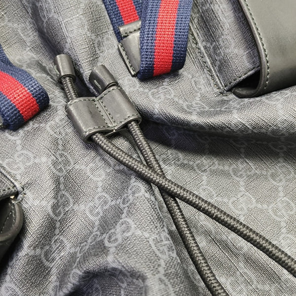 GG Supreme Monogram Coated Canvas Gray