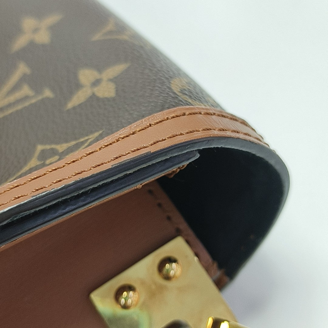 DAUPHINE Mini Monogram Coated Canvas Brown