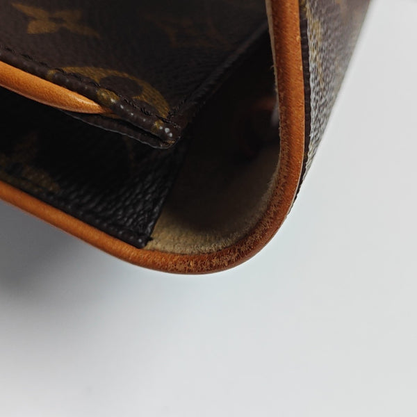 TWIN GM Monogram Coated Canvas Brown
