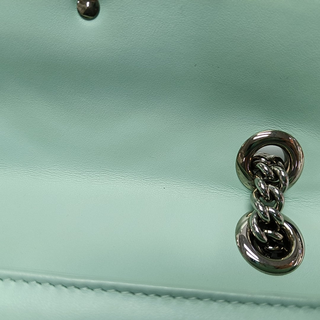 GG Marmont Small Quilted Calfskin Green