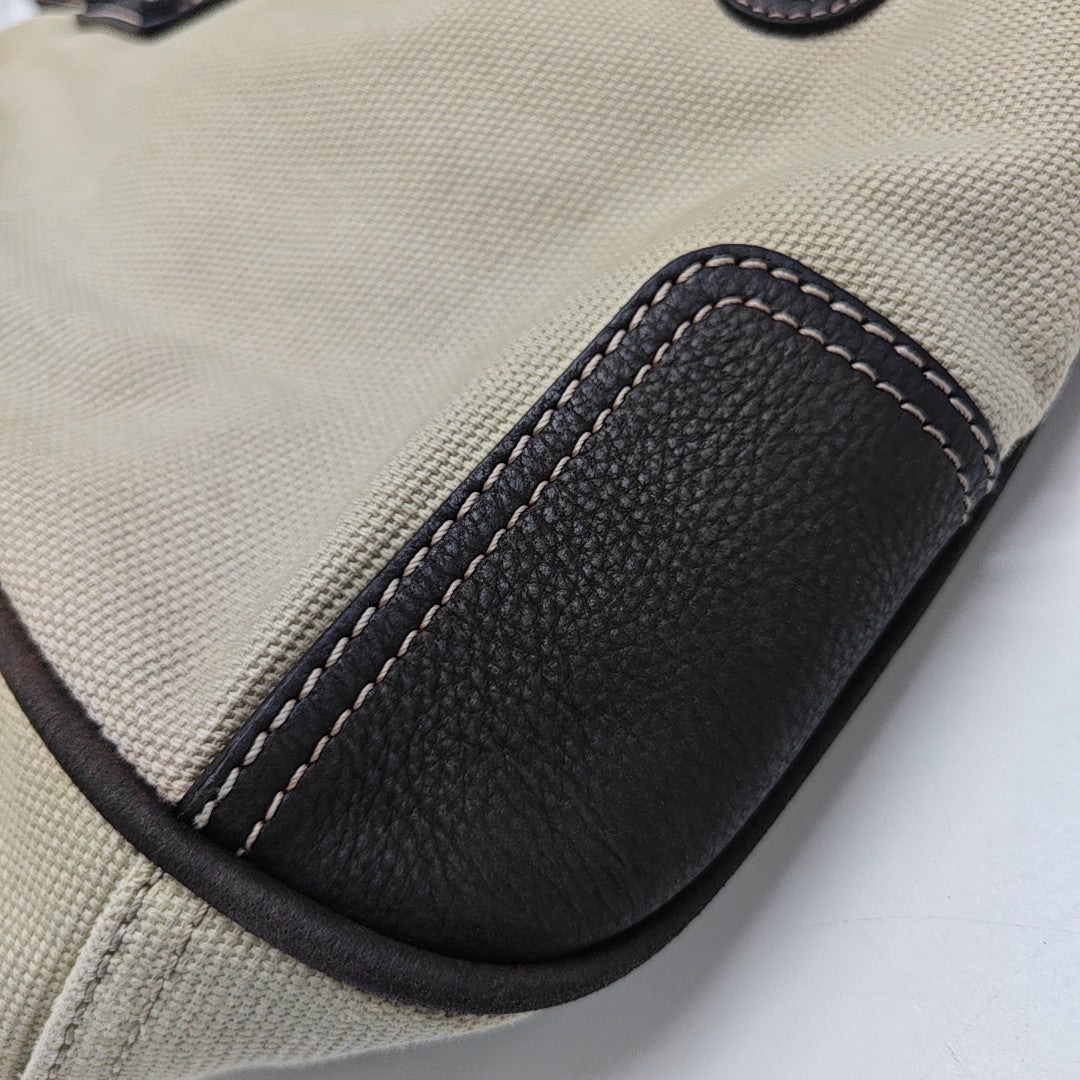 Canvas Top Handle Bag Beige