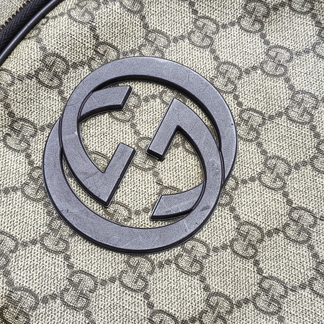 Monogram Coated Canvas Backpack Brown