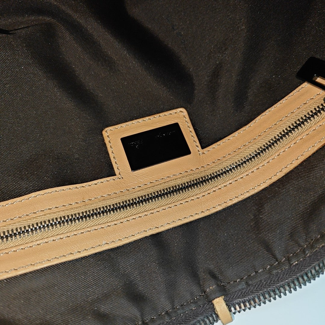 Canvas Top Handle Bag Brown