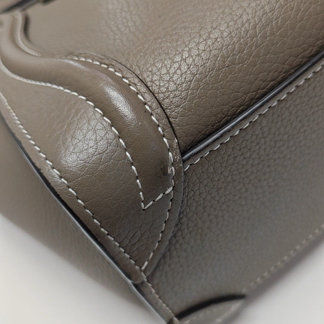 LUGGAGE Nano Calfskin Gray