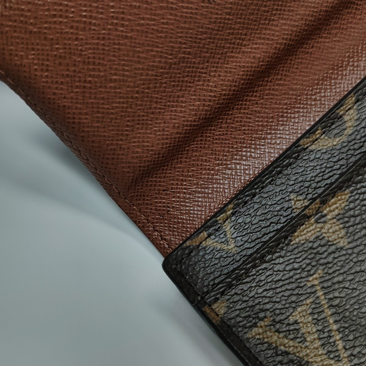 ANAIS Monogram Coated Canvas Brown Wallet
