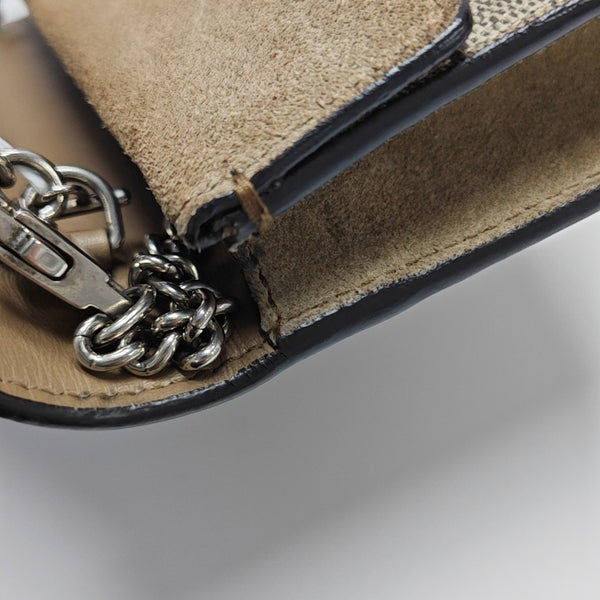 Dionysus Super Mini Monogram Coated Canvas Beige