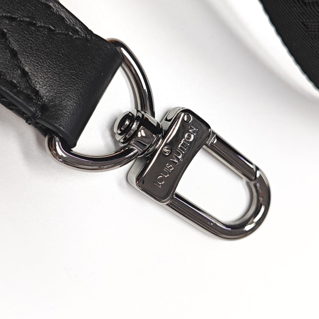 KEEPALL 25 Monogram Coated Canvas Black