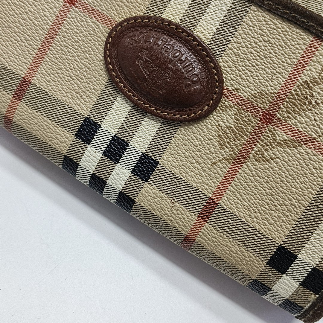 Coated Canvas Shoulder Bag Beige