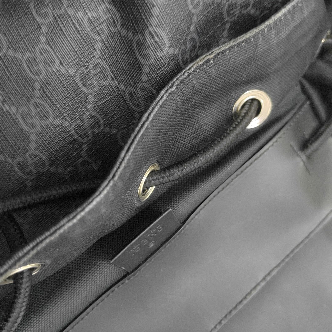 GG Supreme Monogram Coated Canvas Black