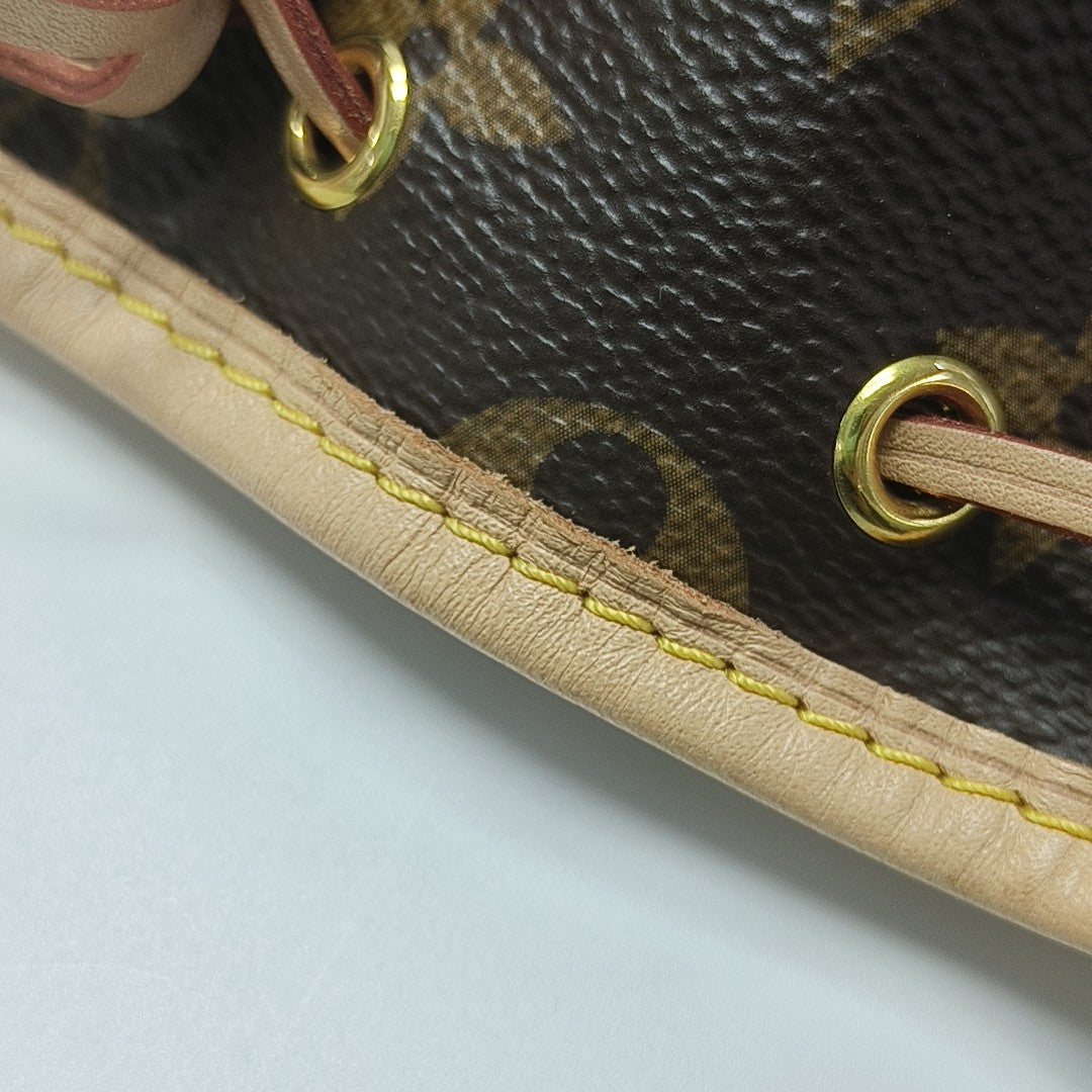 NÉONOÉ Nano Monogram Coated Canvas Brown