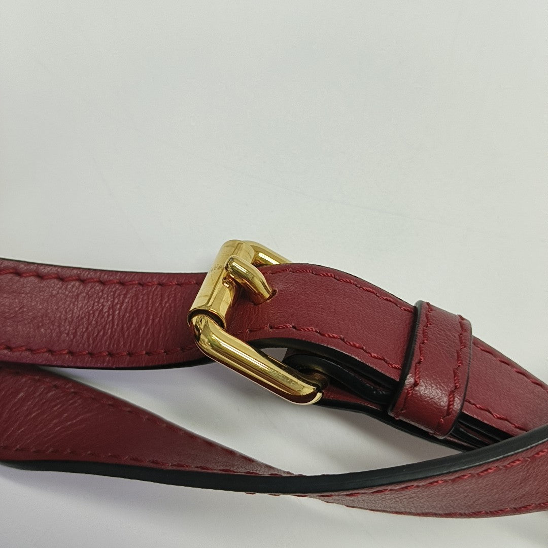 Buckle Calfskin Red