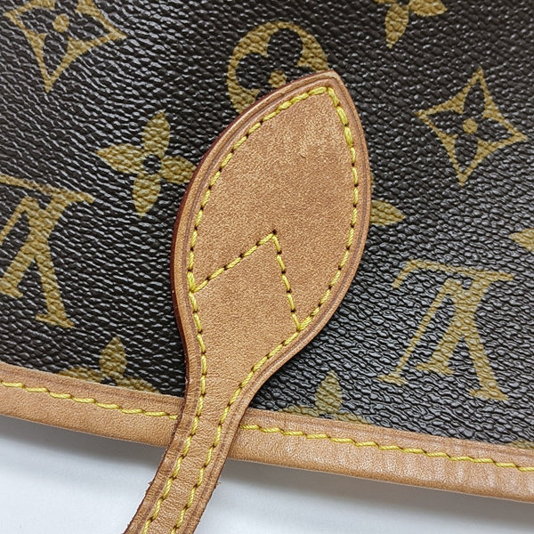 NEVERFULL MM Monogram Coated Canvas Brown