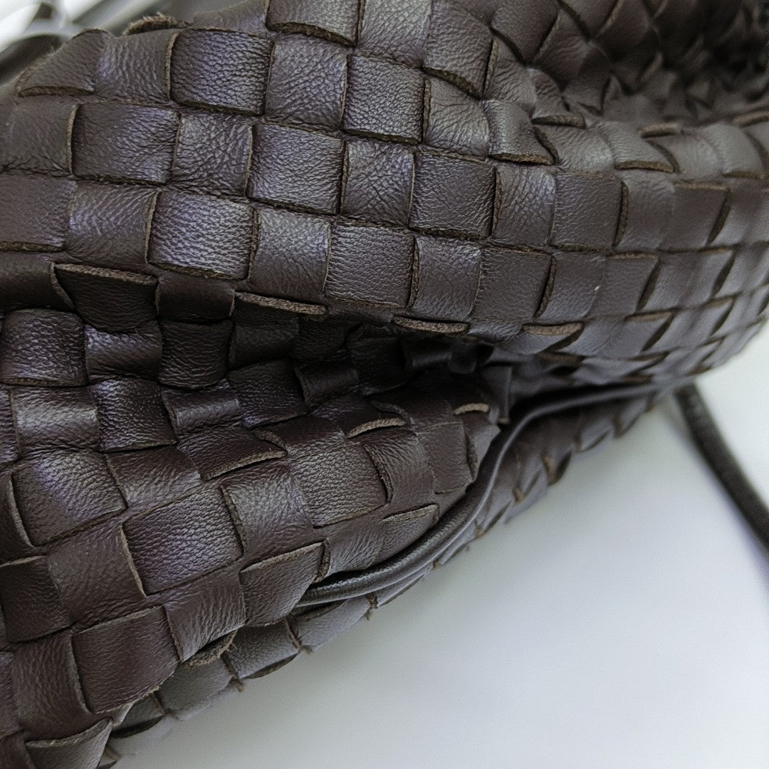 Lambskin Shoulder Bag Brown