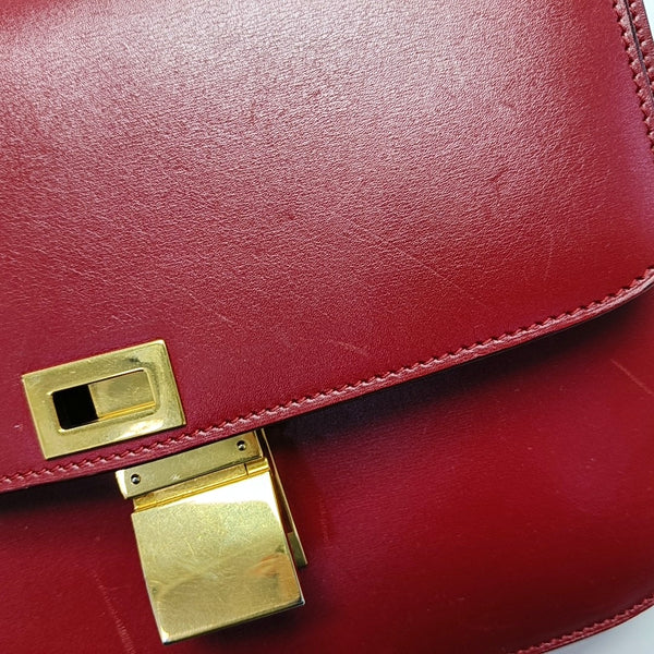 CLASSIC BOX Medium Calfskin Red