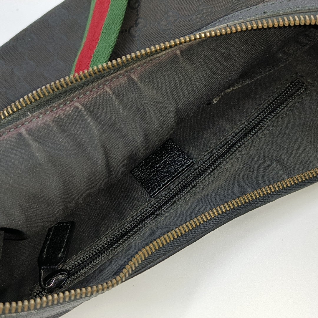 Monogram Canvas Shoulder Bag Black